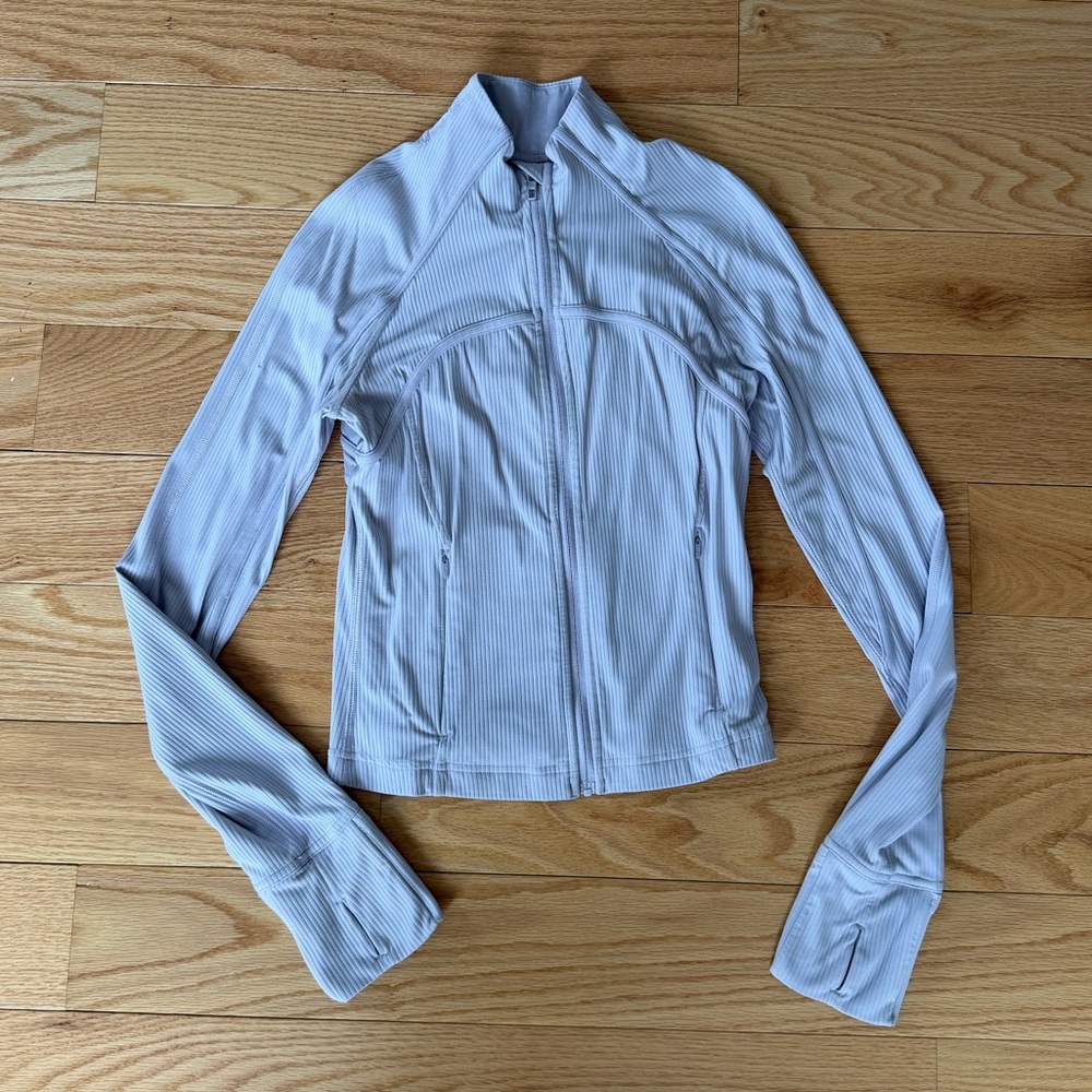Lululemon Light Purple Ribbed Cropped Define Jacket